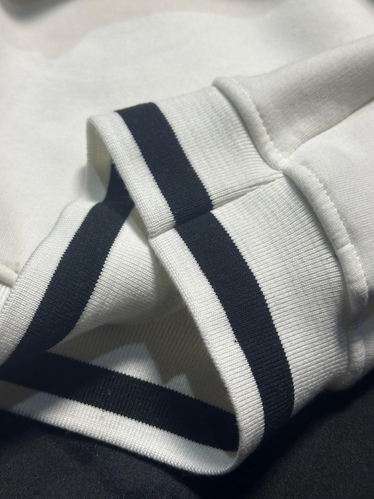 BEYAZ-LACOSTE SWEATSHİRT 3 İPLİK ŞARDONLU