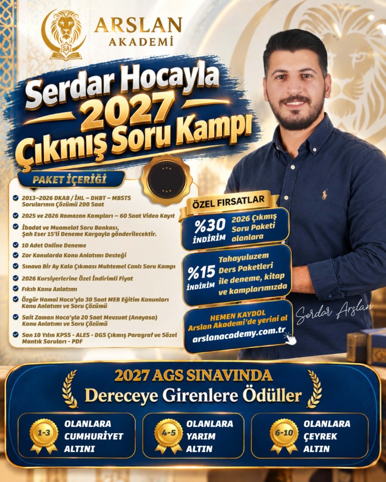 2027 SERDAR HOCA'YLA (DKAB-DHBT-MBSTS) ÇIKMIŞ SORU PAKETİ