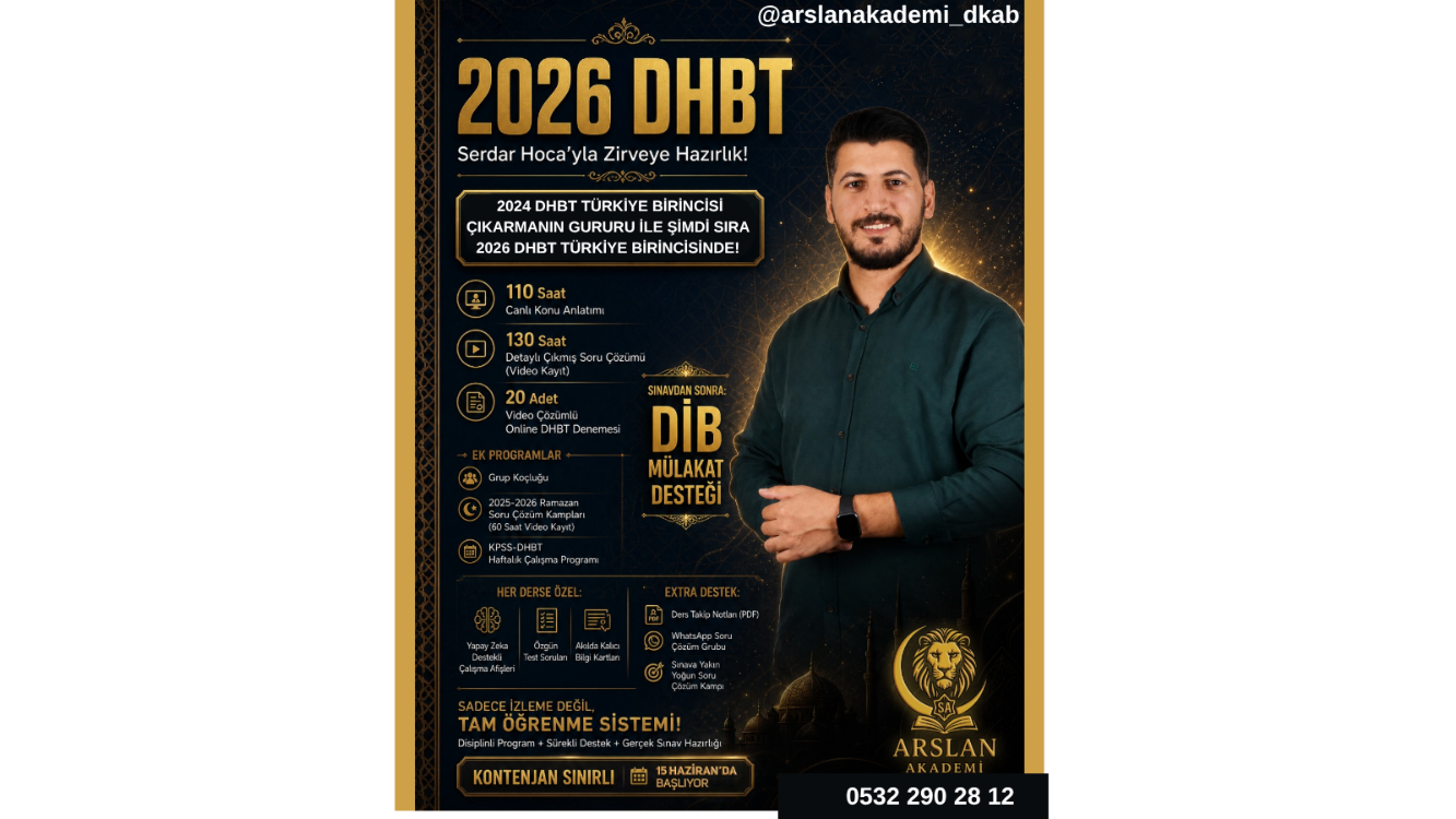 2026 DHBT KONU ANLATIMI VE SORU ÇÖZÜMÜ PAKETİ