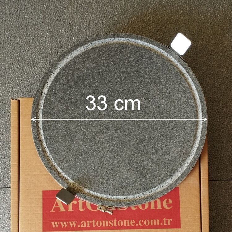 Kulplu Pişirme Taşı 33 cm