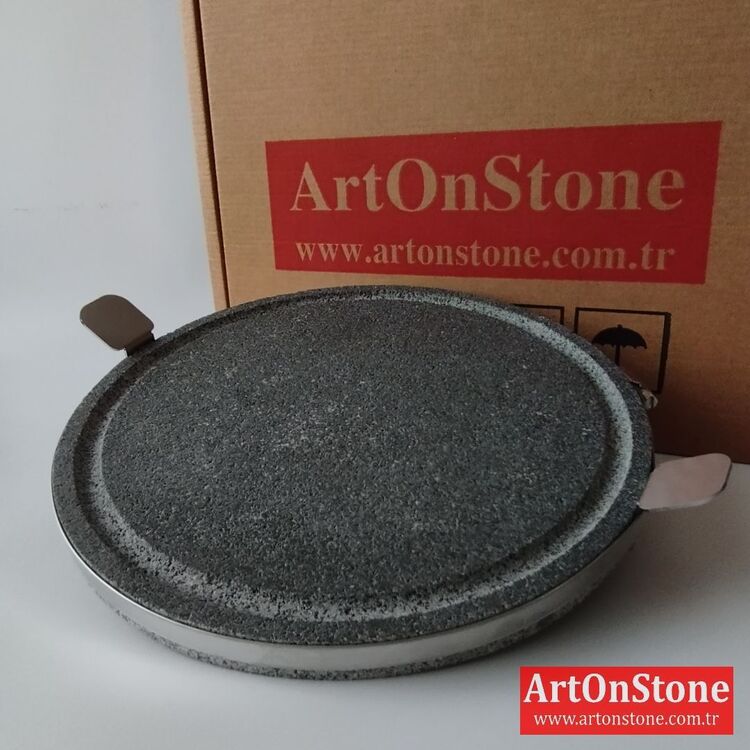 Kulplu Pişirme Taşı 26 cm