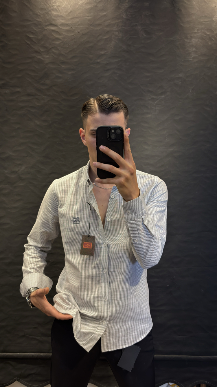 ETRO PREMIUM KETEN GÖMLEK (siyah)