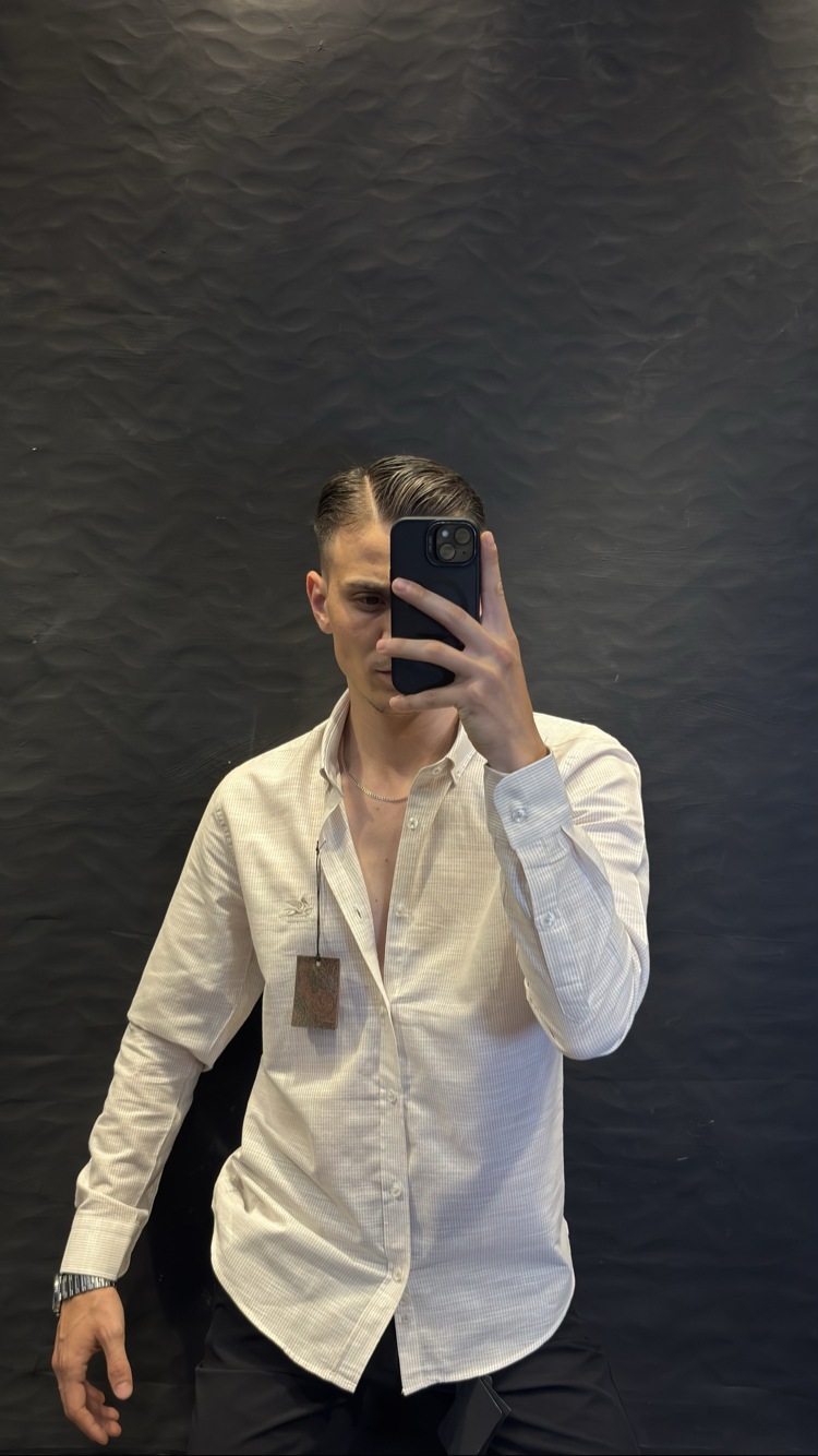 ETRO PREMIUM KETEN GÖMLEK (bej)