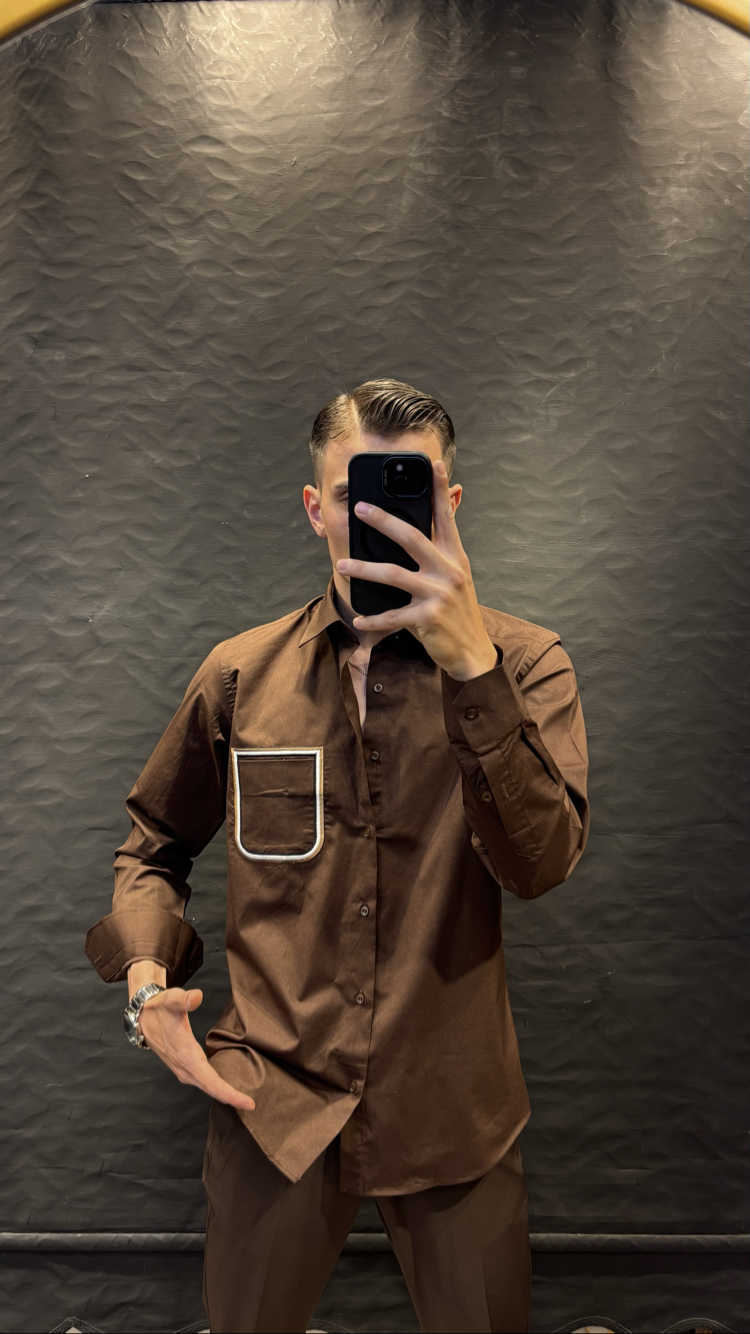 HUGO&BOSS PREMIUM GÖMLEK (kahve)
