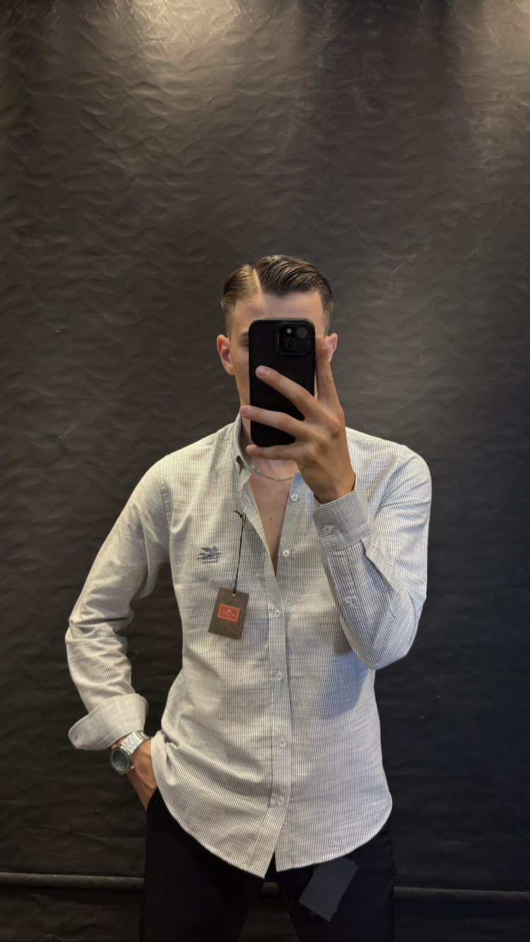 ETRO PREMIUM KETEN GÖMLEK (siyah)