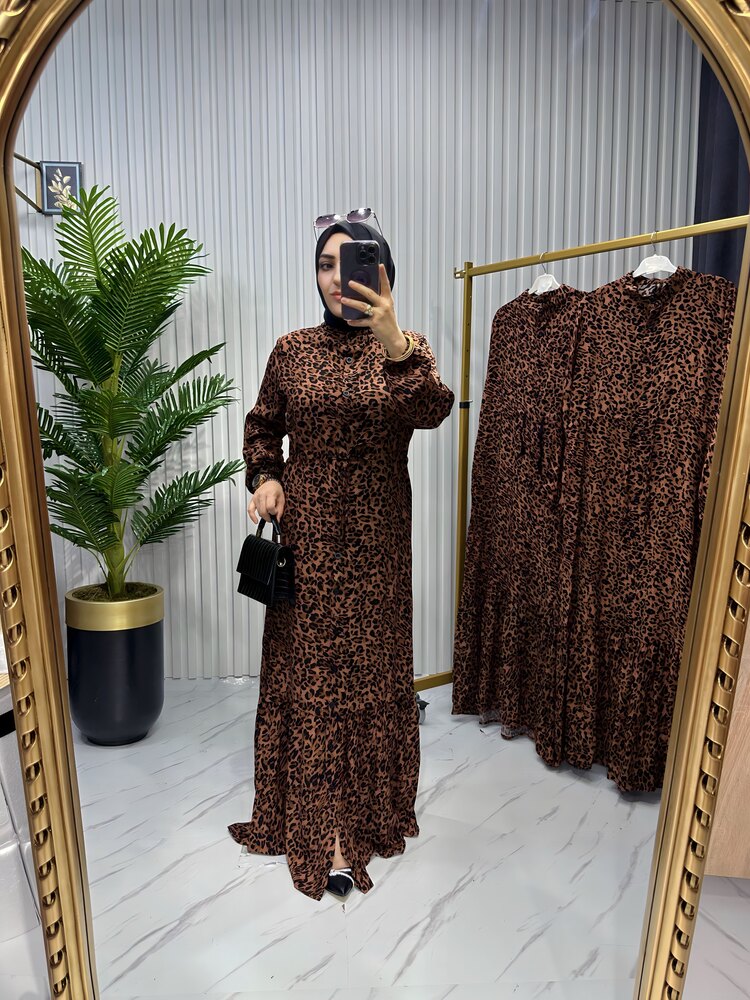  Leopar Fadime elbise 