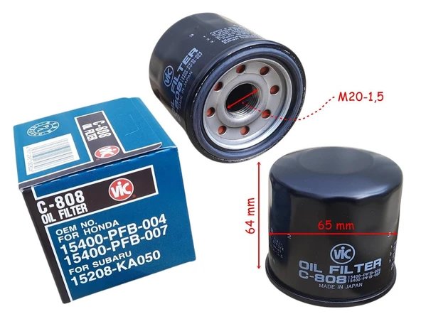 YAMAHA YAĞ FİLTRESİ MT-25 R25 MT-07 MT-09 YAĞ FİLTRESİ JAPON VİC 