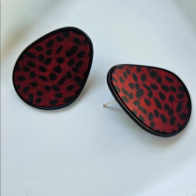 AURİZ LEOPAR DESEN KÜPE