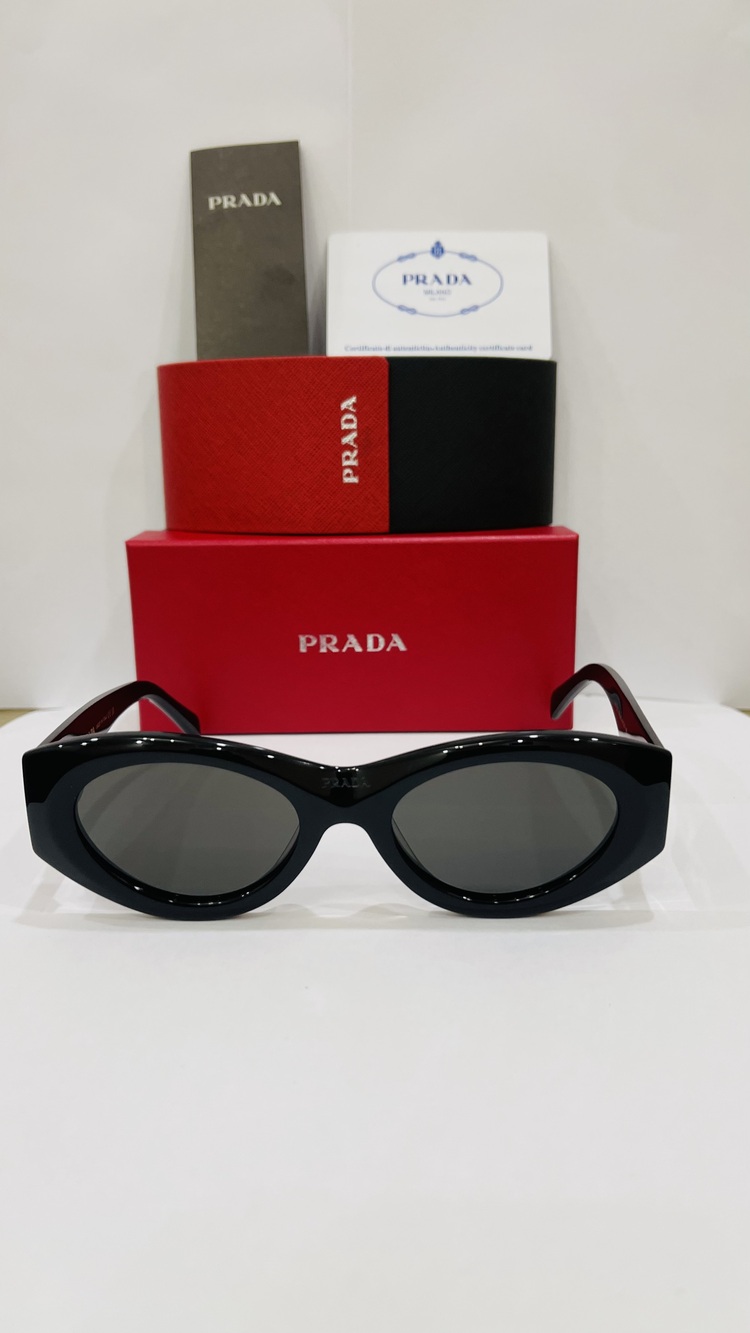 PRADA SİYAH ÇERÇEVE SİYAH ŞEFFAF CAM