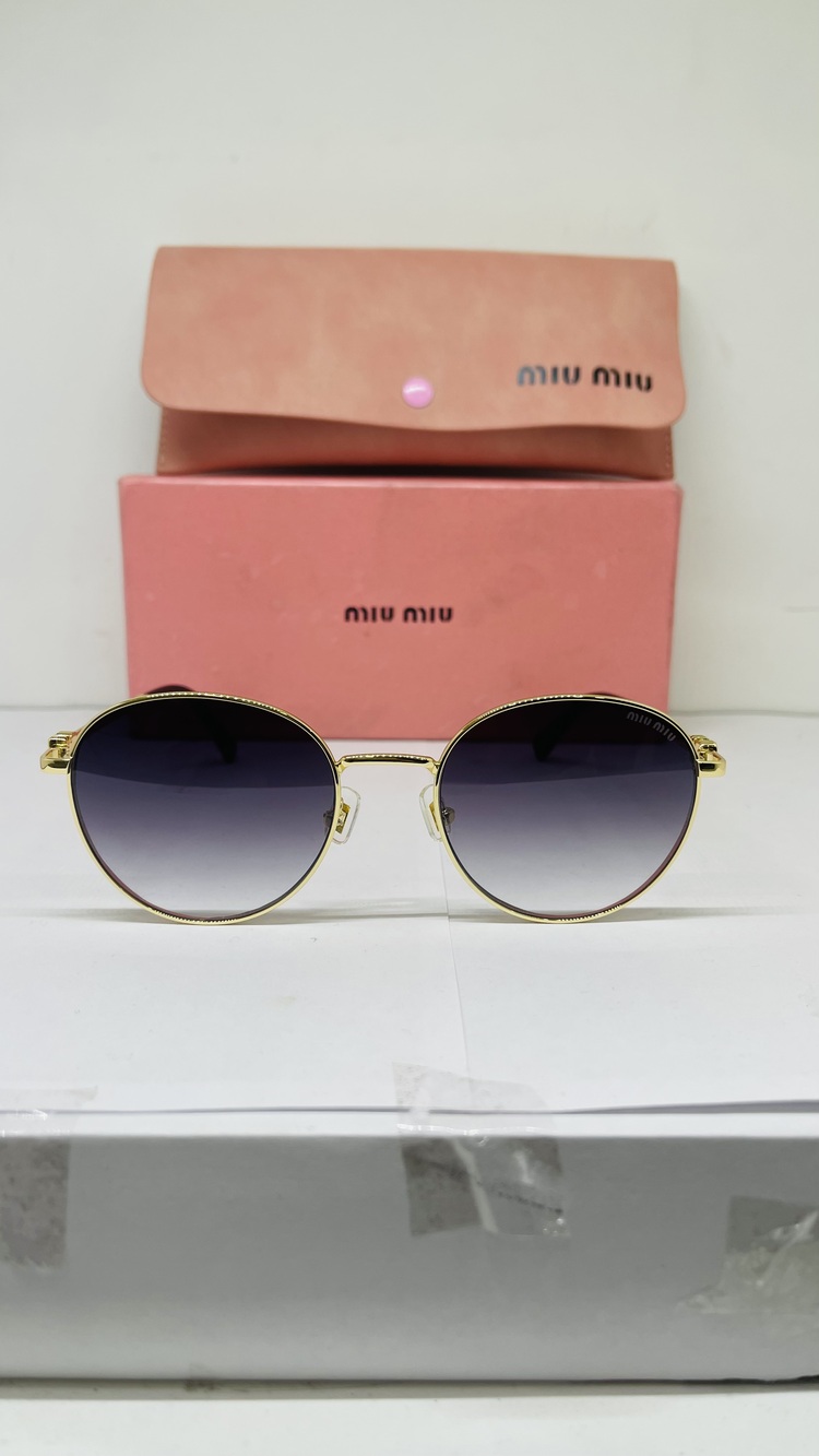 MIU GOLD ÇERÇEVE SİYAH ŞEFFAF CAM