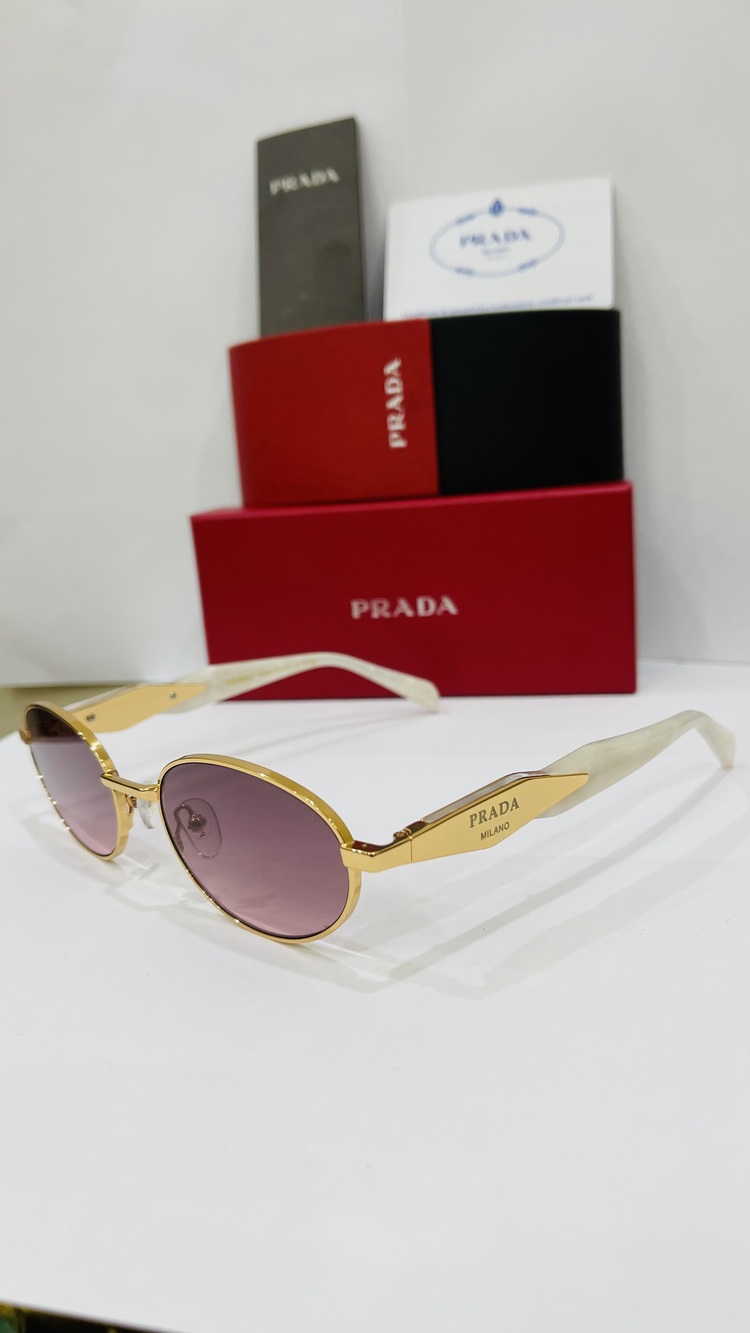 PRADA GOLD ÇERÇEVE PUDRA ŞEFFAF CAM