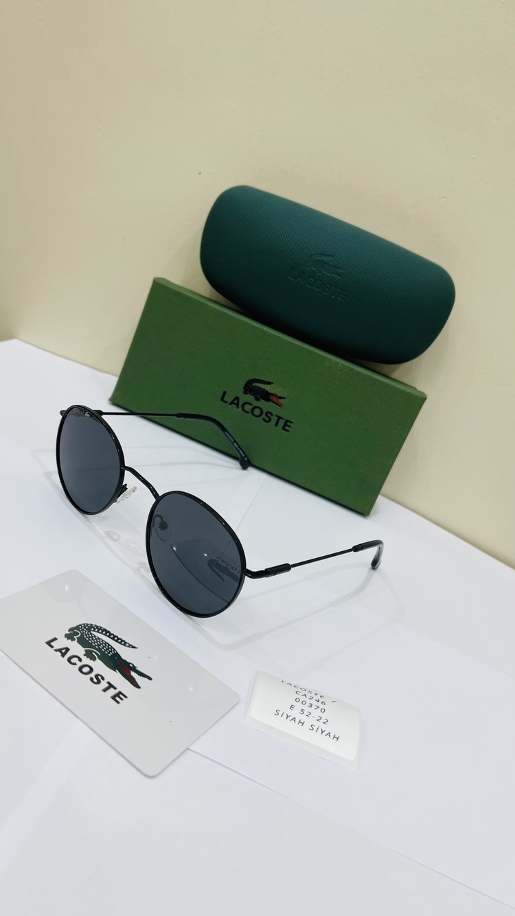 LACOSTE SİYAH ÇERÇEVE SİYAH ŞEFFAF CAM