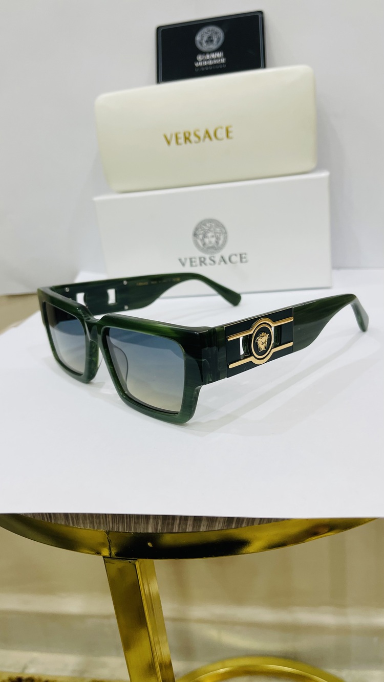 VERSACE YEŞİL ÇERÇEVE MAVİ ŞEFFAF CAM