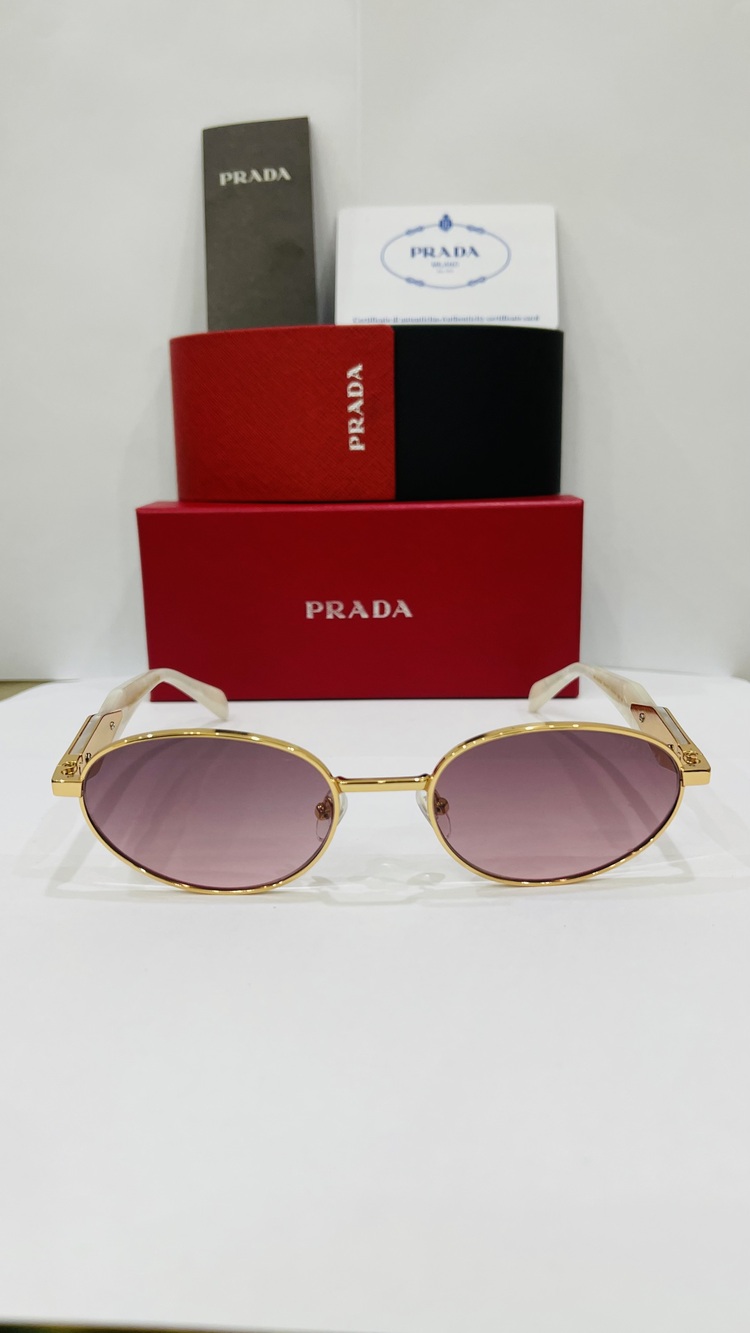 PRADA GOLD ÇERÇEVE PUDRA ŞEFFAF CAM