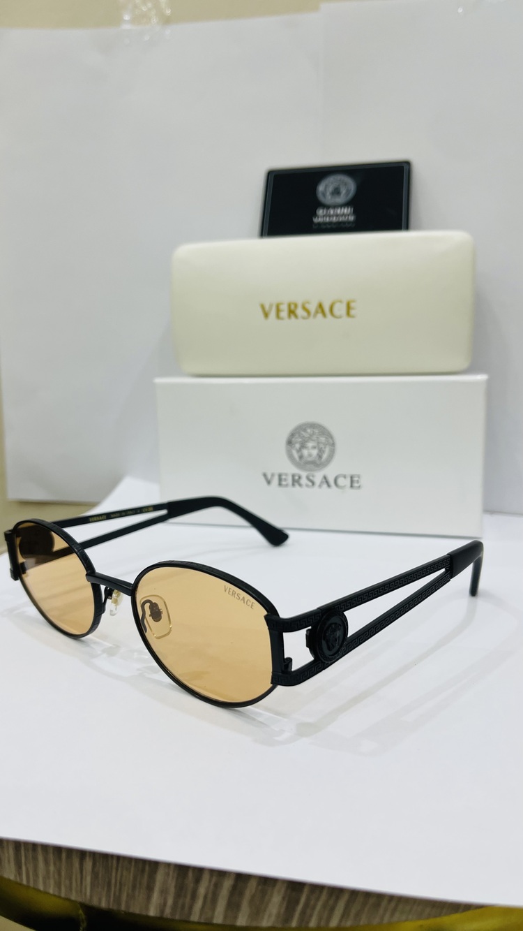 VERSACE SİYAH ÇERÇEVE KAHVE ŞEFFAF CAM