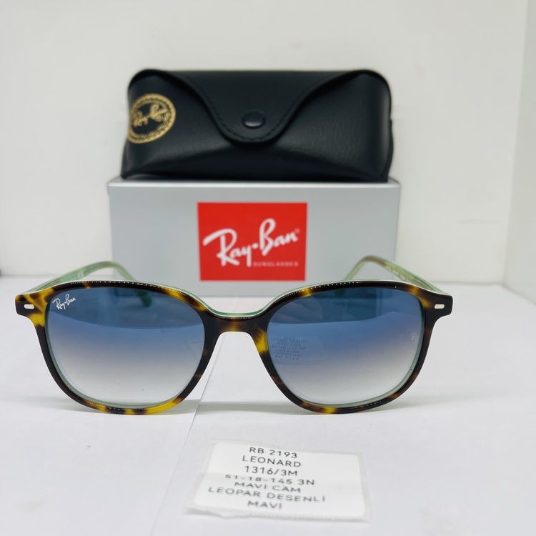 RAYBAN RB-2193 LEOPAR ÇERÇEVE MAVİ CAM UNİSEX