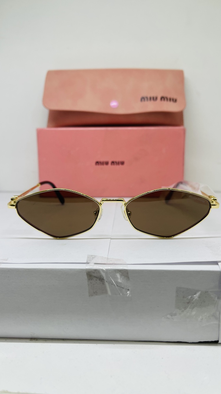 MIU GOLD ÇERÇEVE KAHVE ŞEFFAF CAM