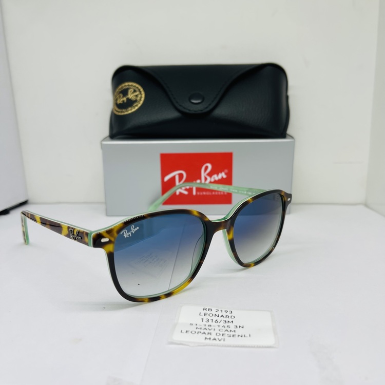 RAYBAN RB-2193 LEOPAR ÇERÇEVE MAVİ CAM UNİSEX