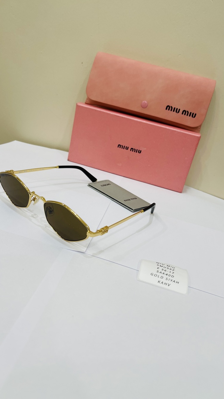 MIU GOLD ÇERÇEVE KAHVE ŞEFFAF CAM