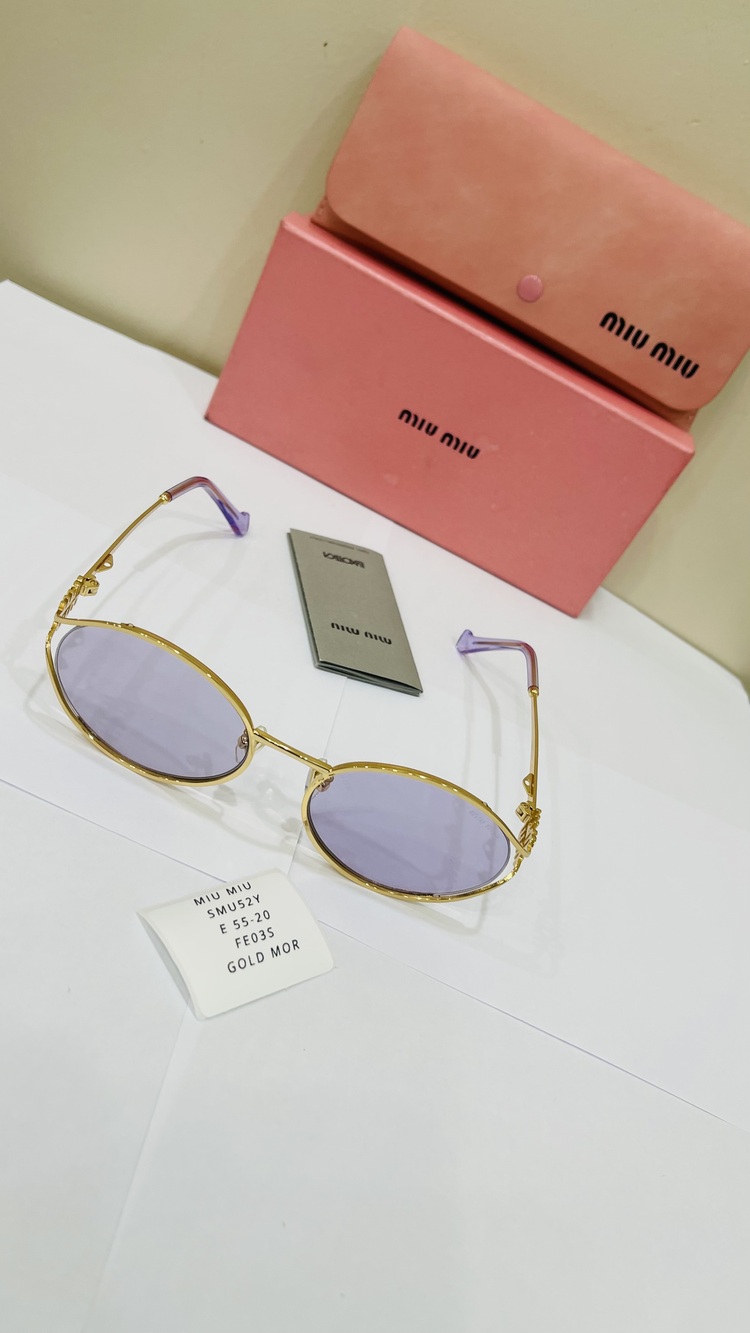 MIU GOLD ÇERÇEVE LİLA ŞEFFAF CAM