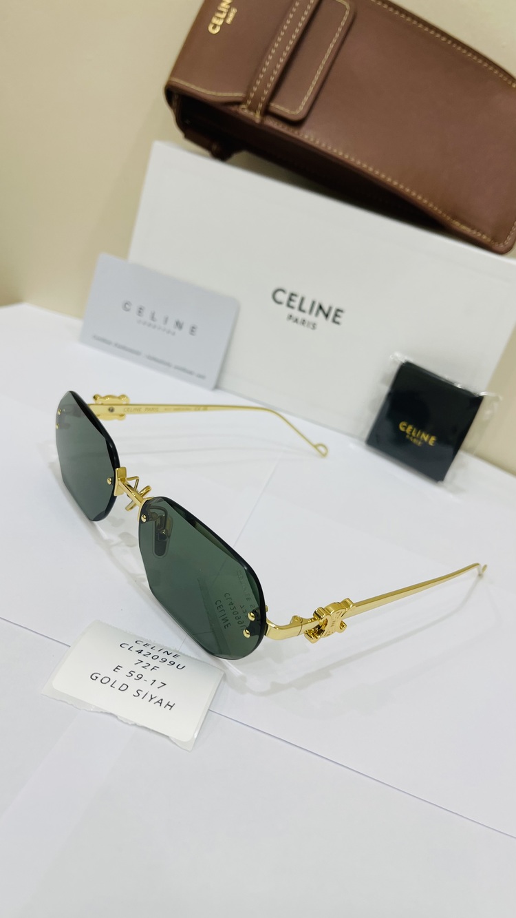 CELİNE GOLD ÇERÇEVE YEŞİL ŞEFFAF CAM