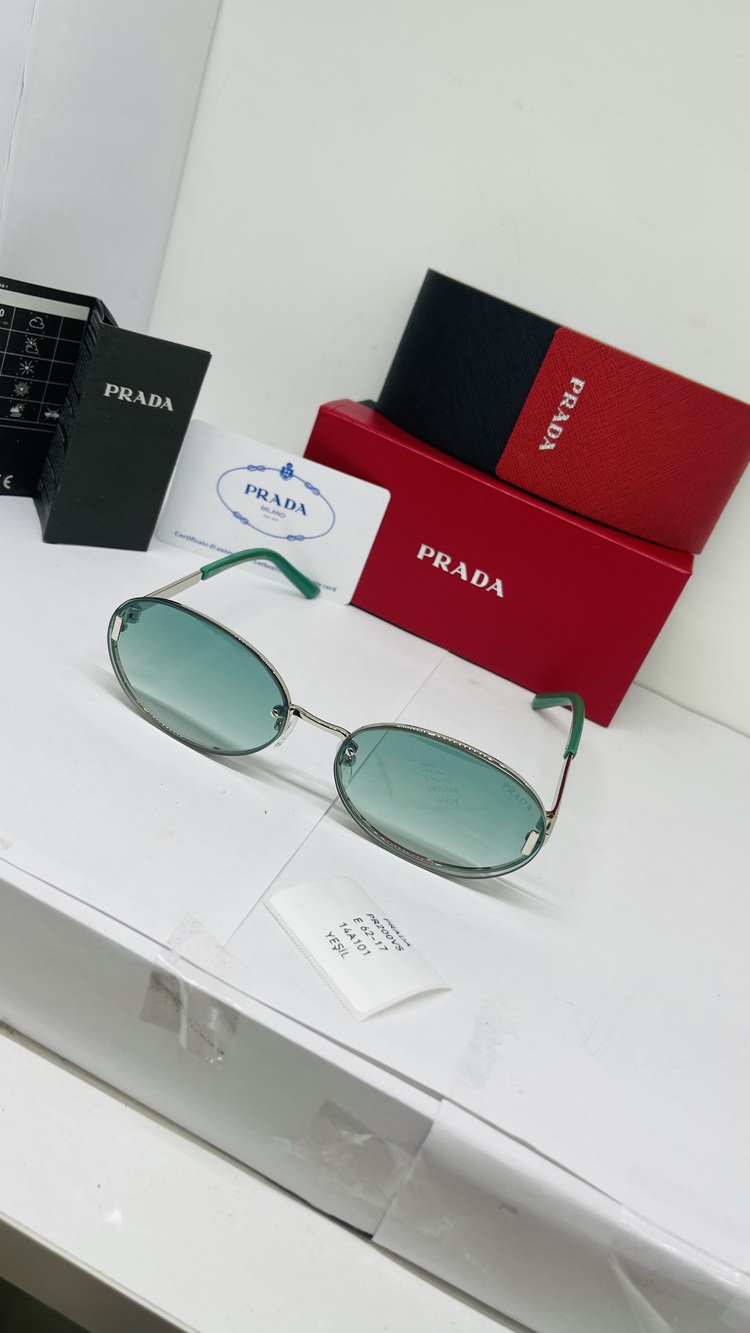 PRADA MAVİ ÇERÇEVE MAVİ ŞEFFAF CAM