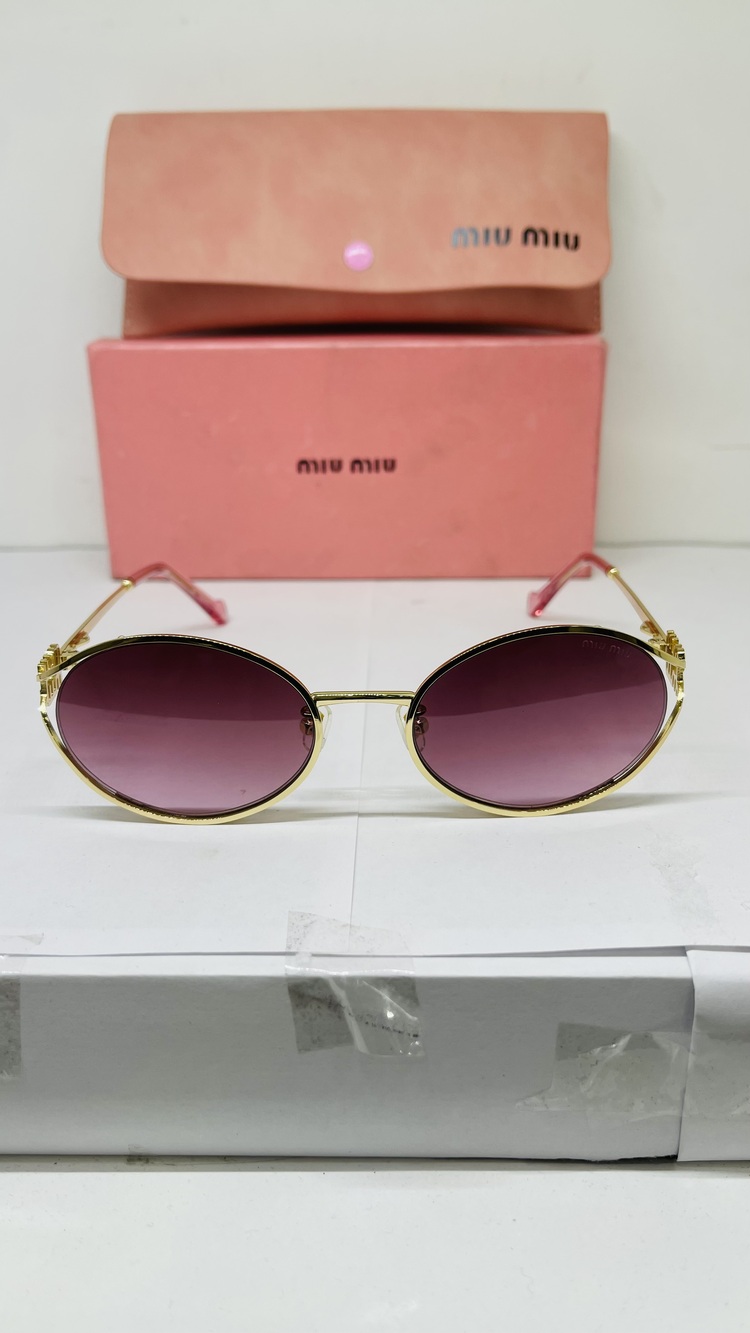 MIU GOLD ÇERÇEVE KIRMIZI ŞEFFAF CAM