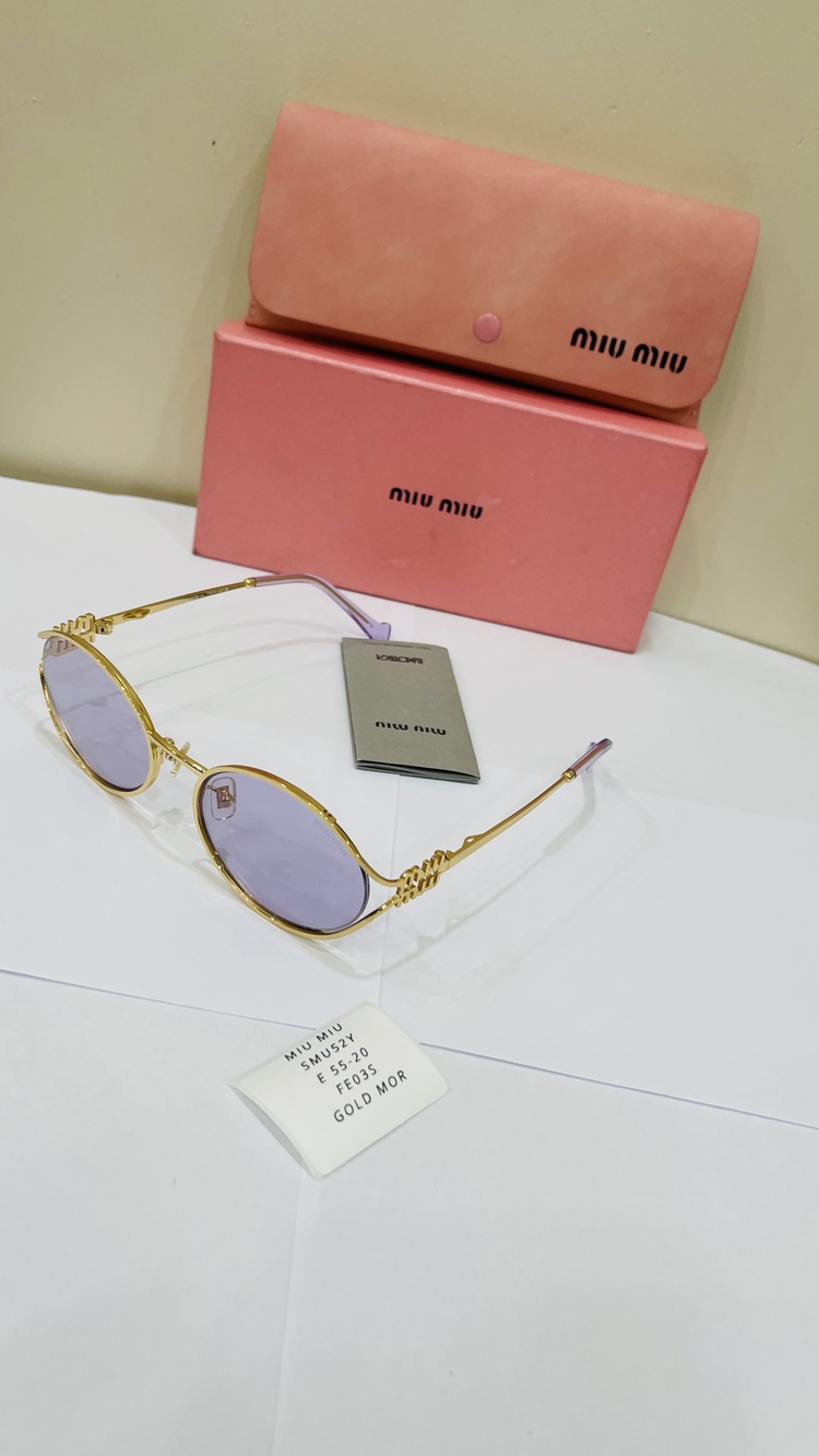 MIU GOLD ÇERÇEVE LİLA ŞEFFAF CAM