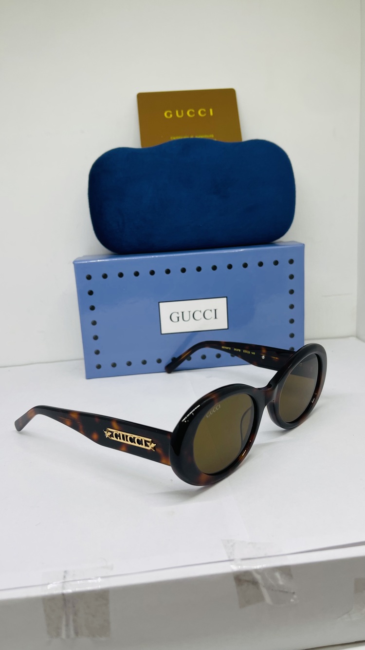 GUCCİ LEOPAR ÇERÇEVE KAHVE ŞEFFAF CAM