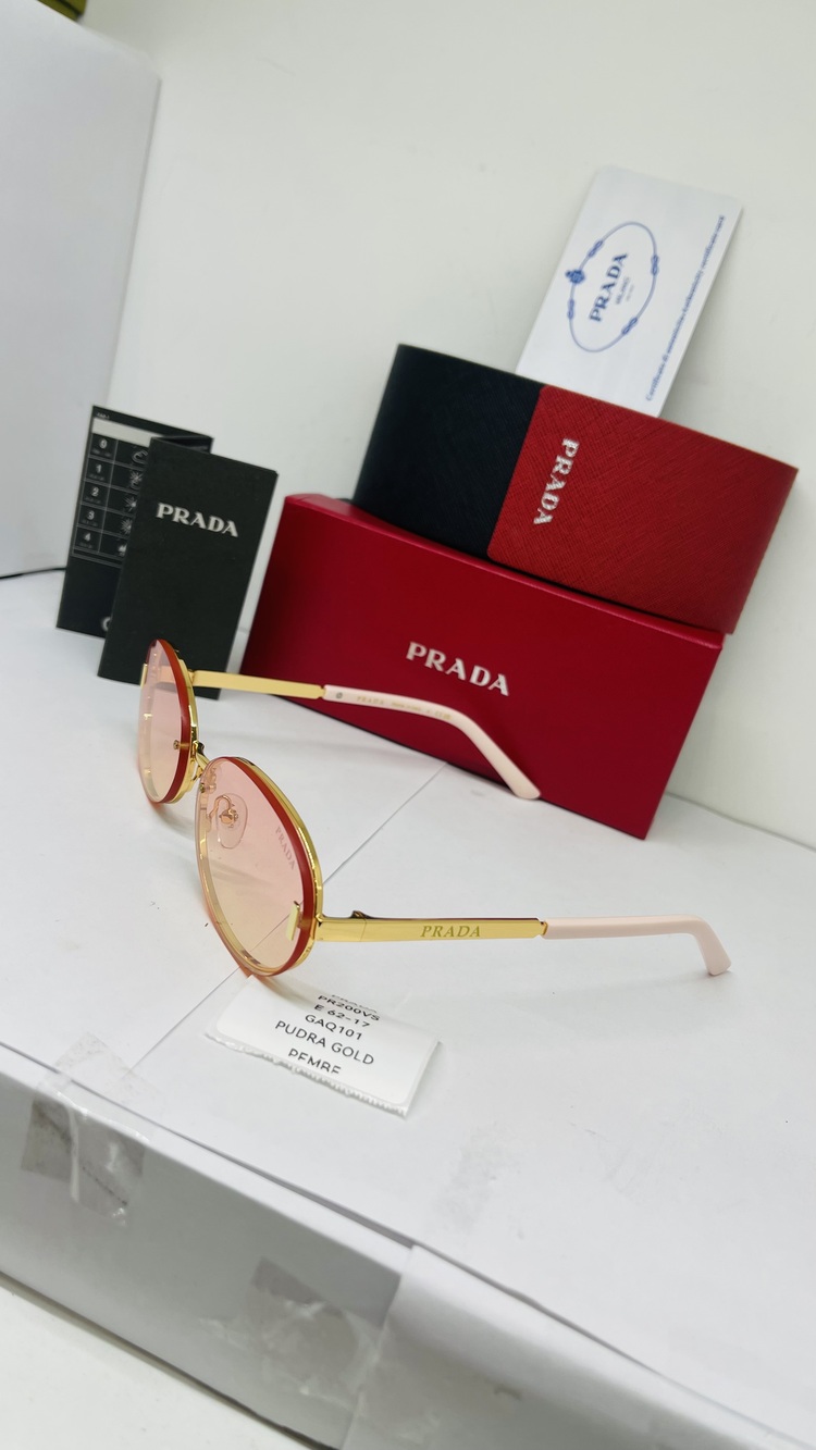 PRADA GOLD ÇERÇEVE PUDRA ŞEFFAF CAM