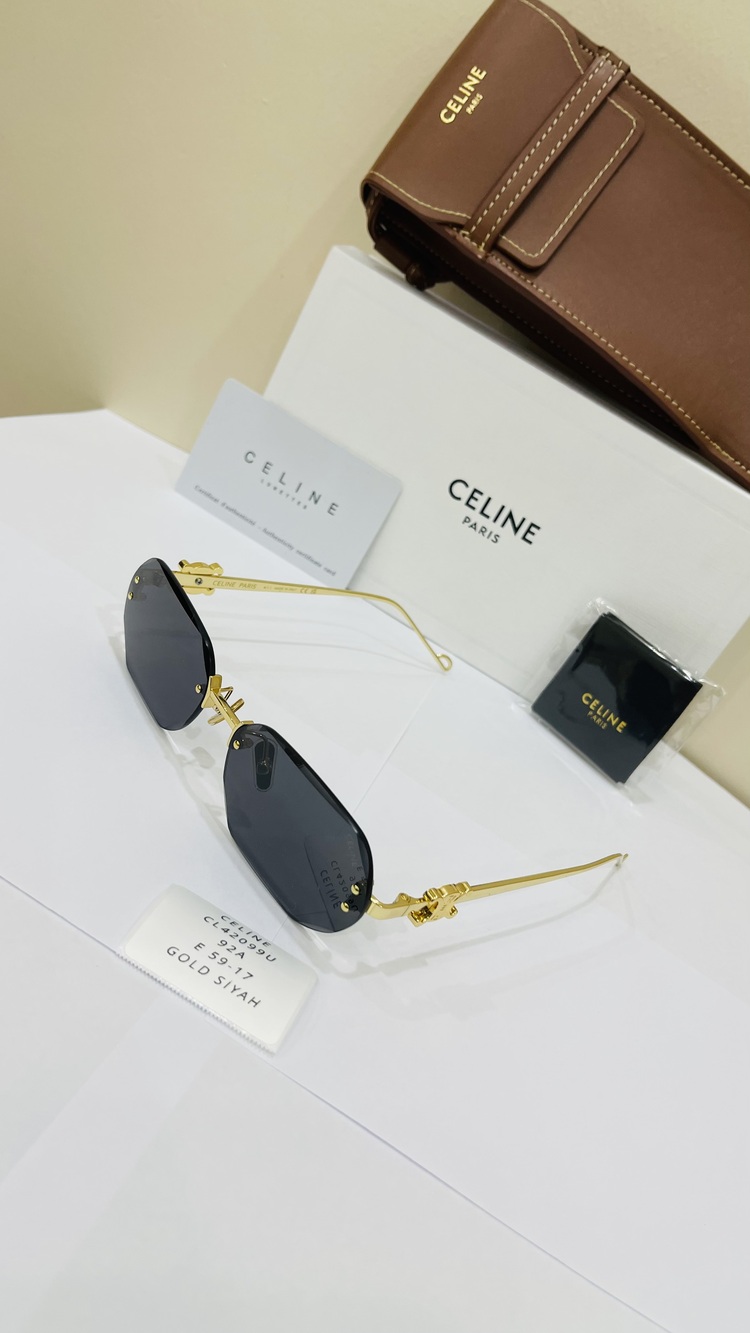CELİNE GOLD ÇERÇEVE SİYAH ŞEFFAF CAM