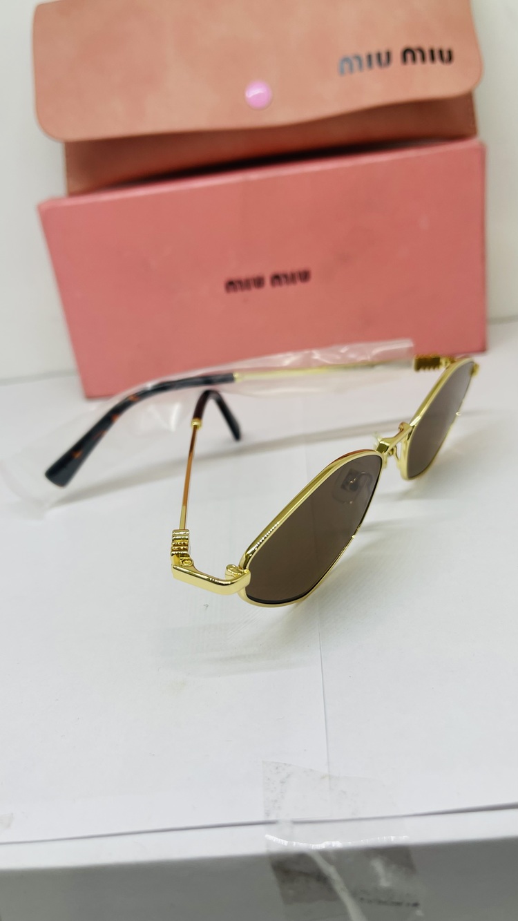 MIU GOLD ÇERÇEVE KAHVE ŞEFFAF CAM