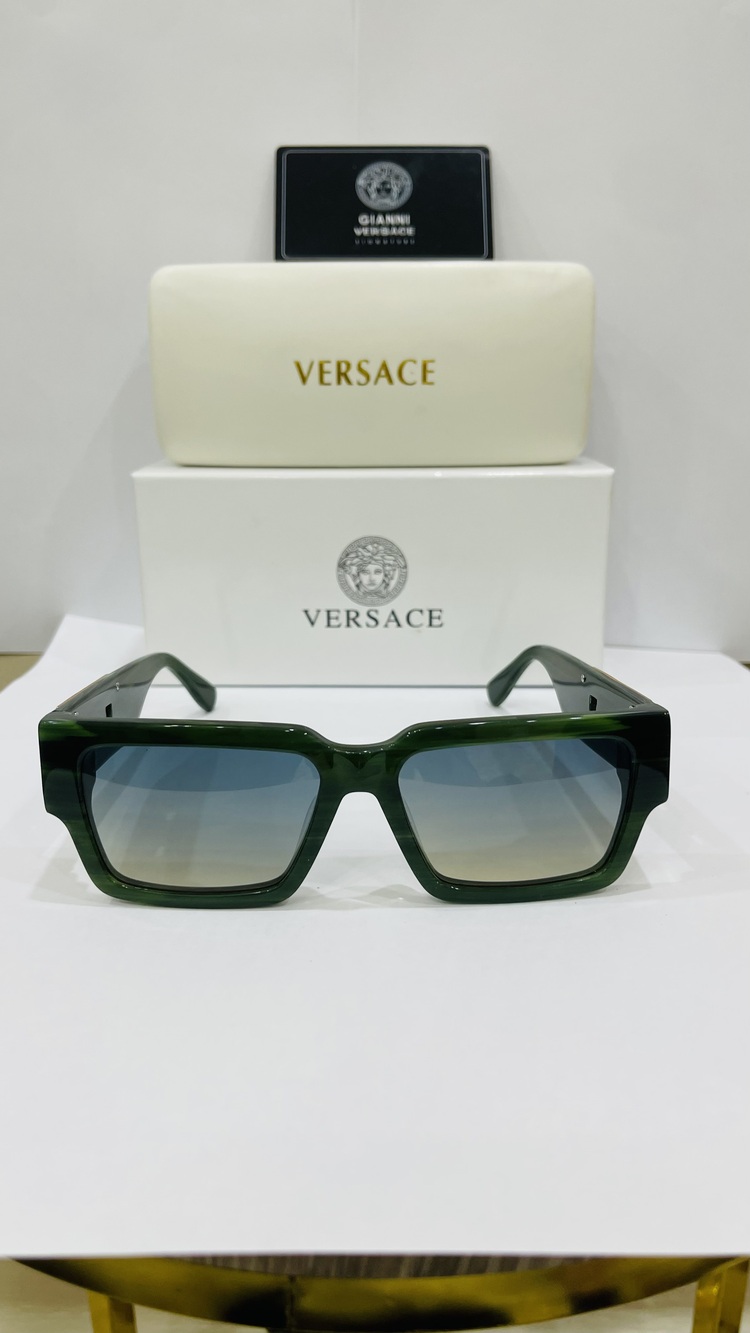 VERSACE YEŞİL ÇERÇEVE MAVİ ŞEFFAF CAM