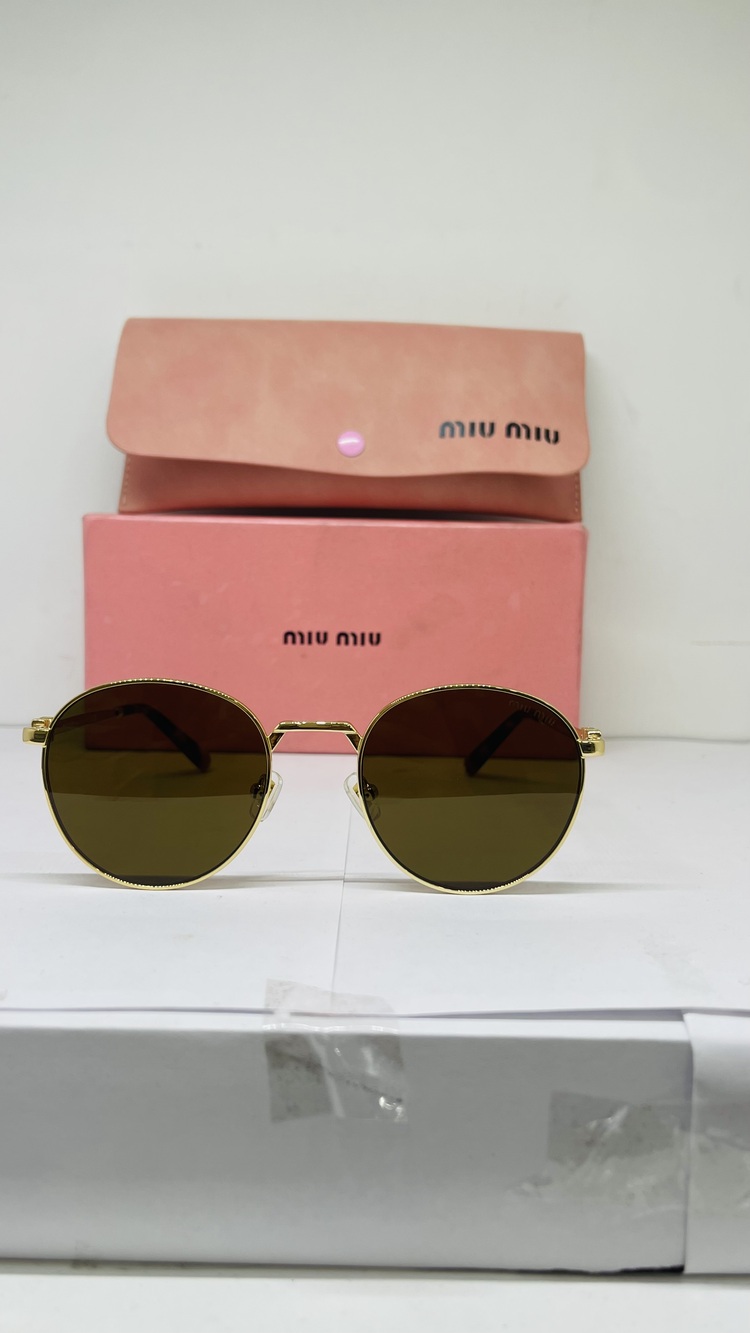 MIU GOLD ÇERÇEVE SİYAH ŞEFFAF CAM