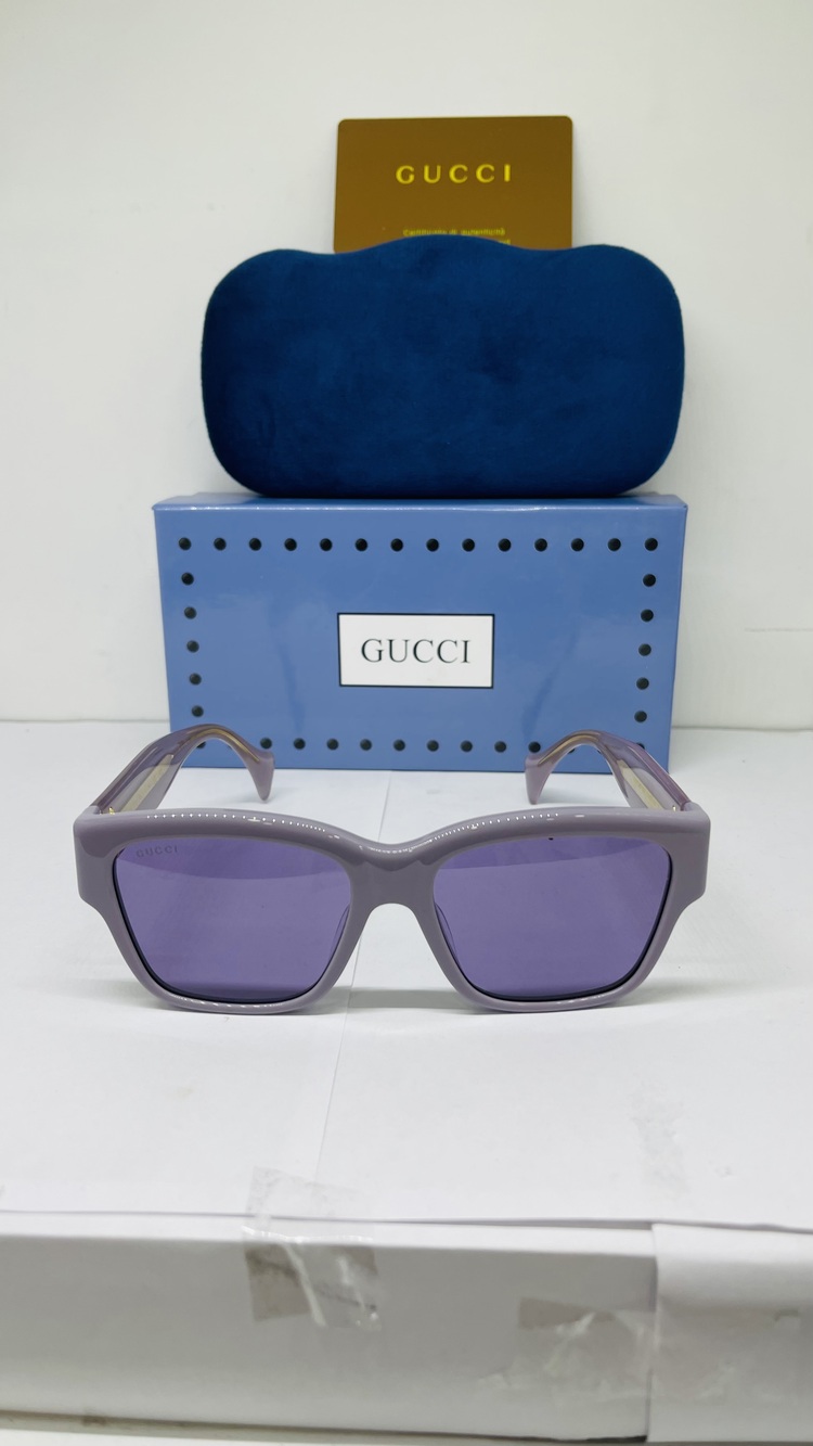 GUCCİ GRİ ÇERÇEVE MOR ŞEFFAF CAM
