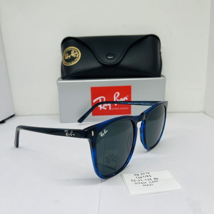 RAYBAN RB-2210 MAVİ ÇERÇEVE SİYAH CAM UNİSEX