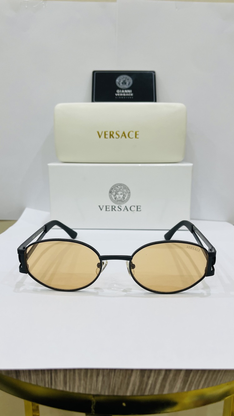 VERSACE SİYAH ÇERÇEVE KAHVE ŞEFFAF CAM
