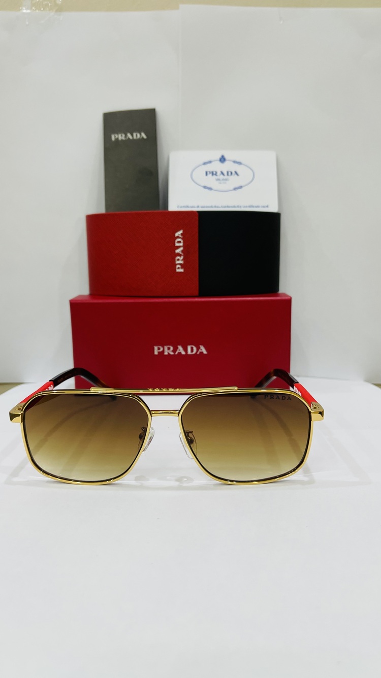 PRADA SİYAH ÇERÇEVE KAHVE ŞEFFAF CAM