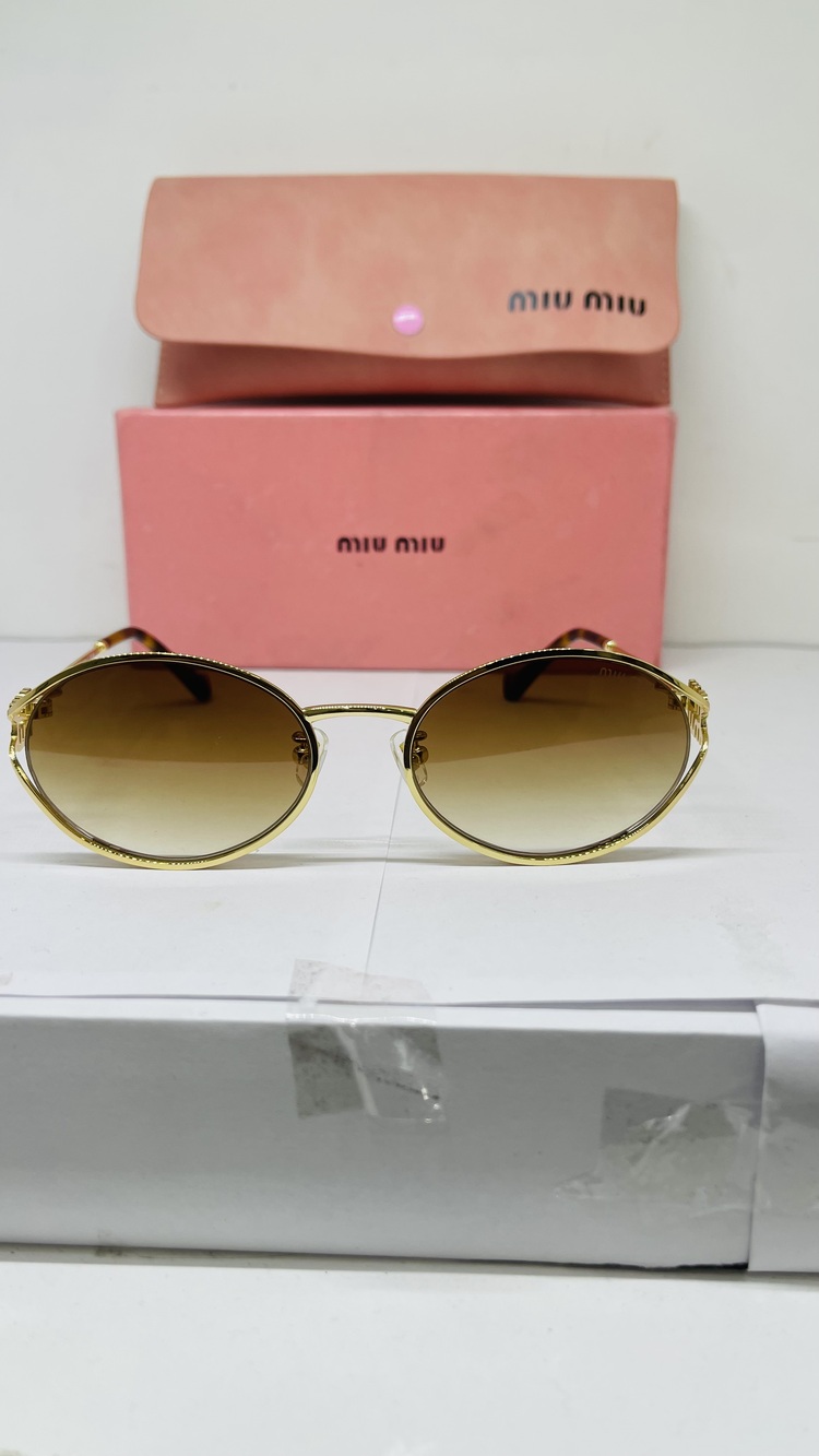 MIU GOLD ÇERÇEVE KAHVE ŞEFFAF CAM