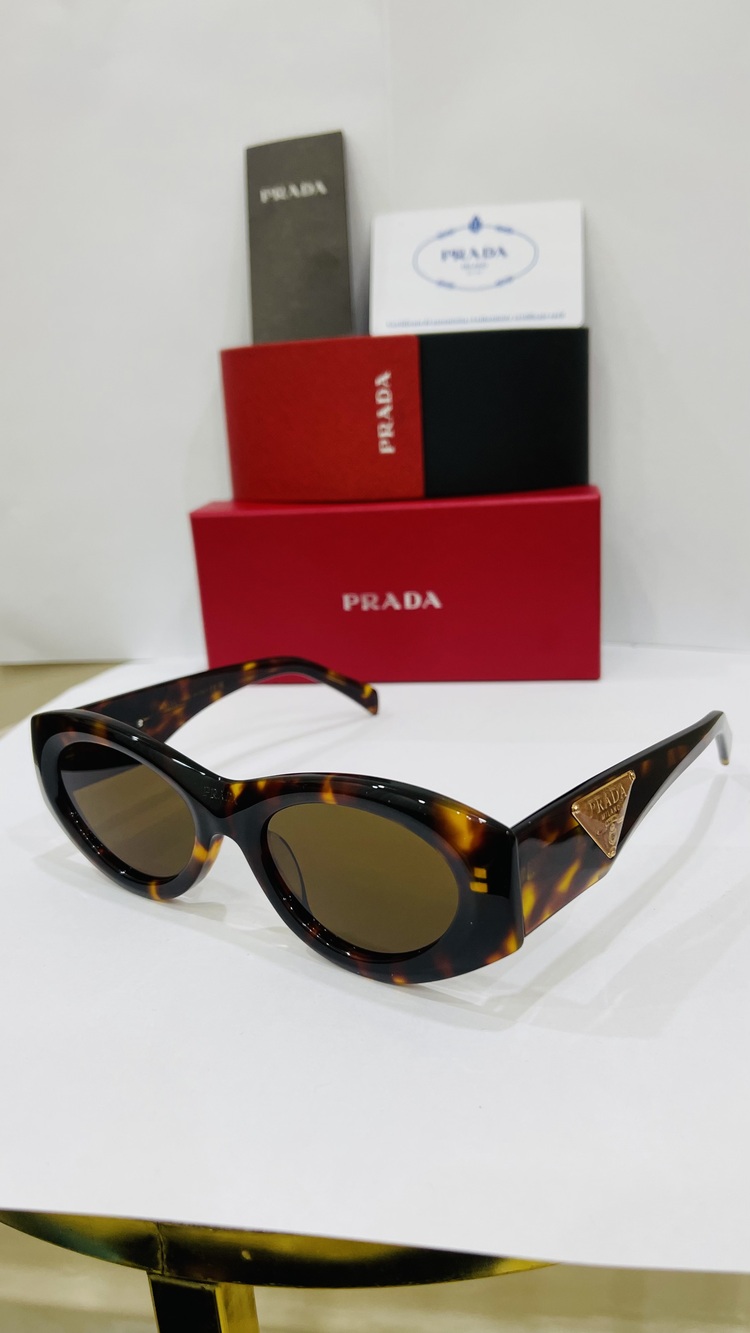 PRADA LEOPAR ÇERÇEVE KAHVE ŞEFFAF CAM