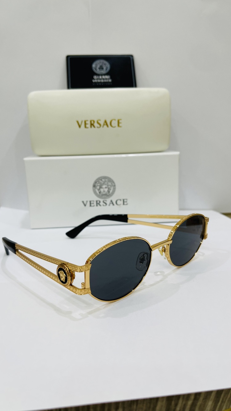 VERSACE GOLD ÇERÇEVE SİYAH ŞEFFAF CAM