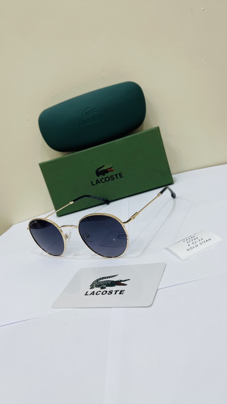 LACOSTE GOLD ÇERÇEVE MAVİ ŞEFFAF CAM
