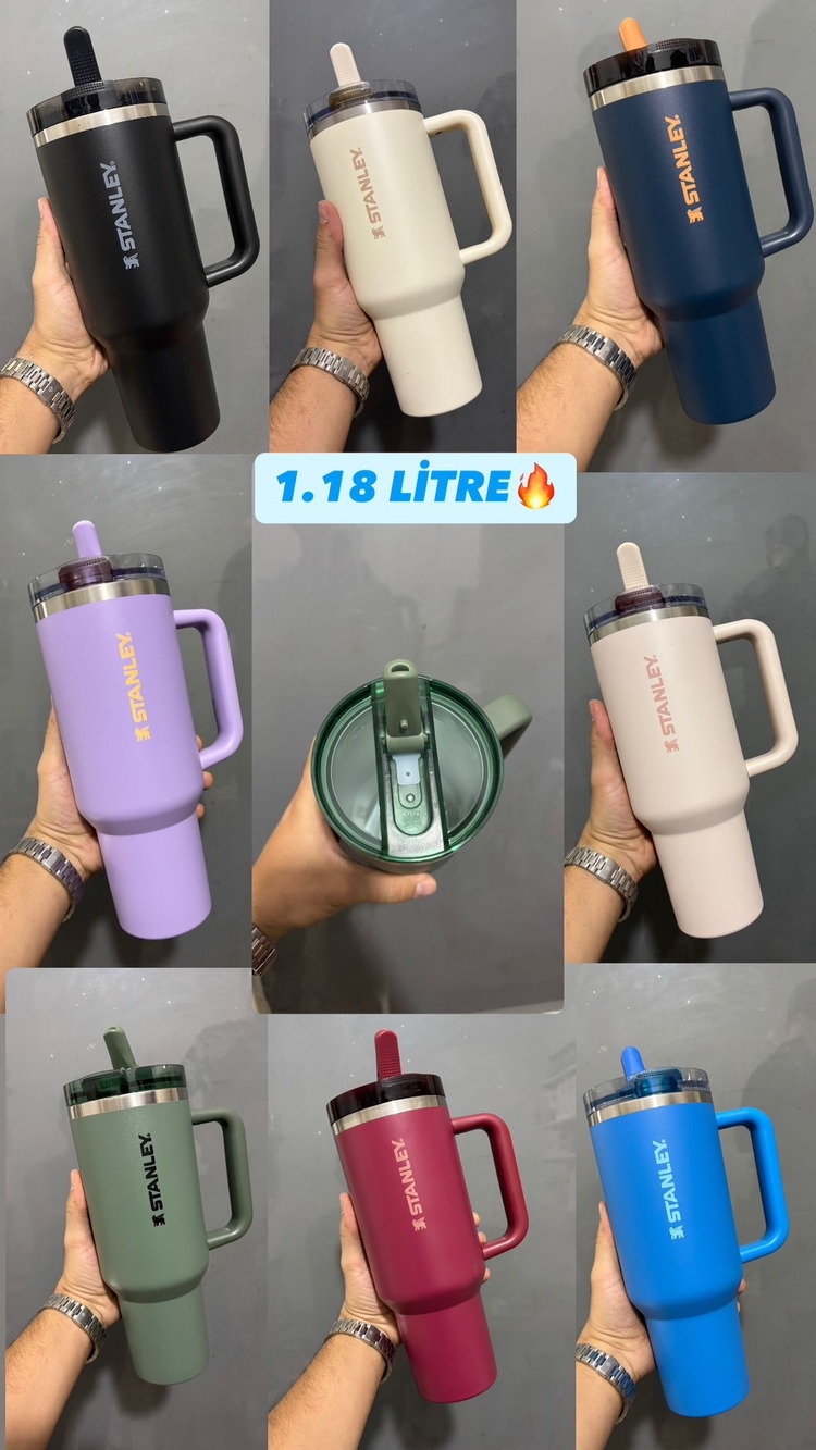 Stanley Quencher Mavi 1.18 lt Pipetli Termos Bardak