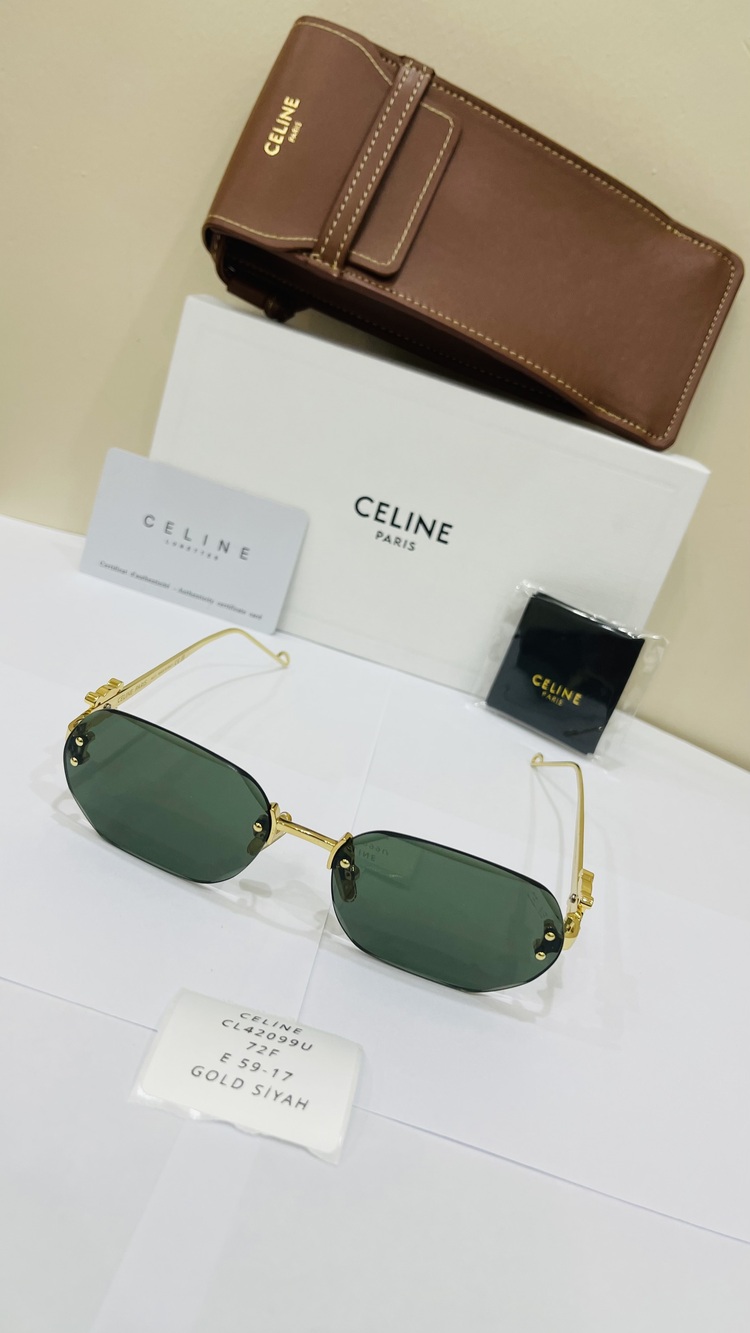 CELİNE GOLD ÇERÇEVE YEŞİL ŞEFFAF CAM