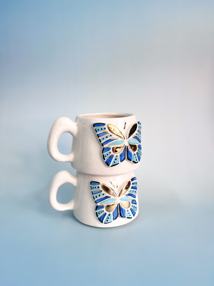 Butterfly Mug / Mavi 