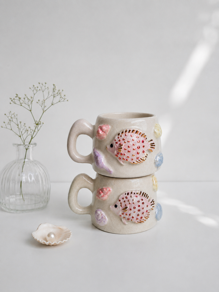 Pink Fish Mug 