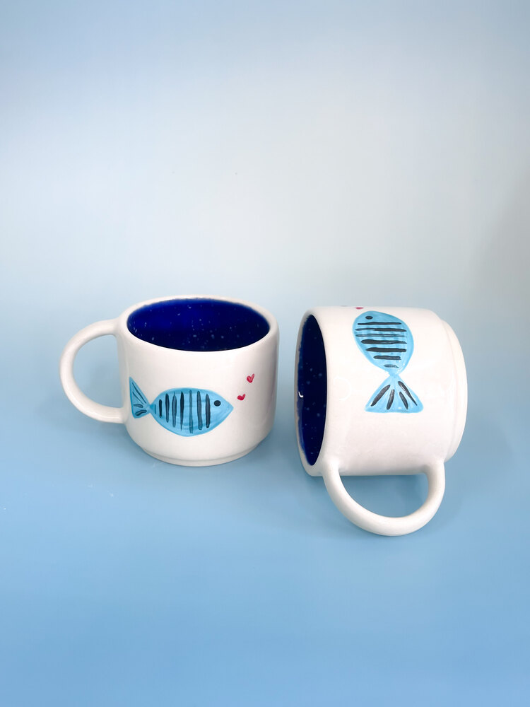 Blue Fish Mug 