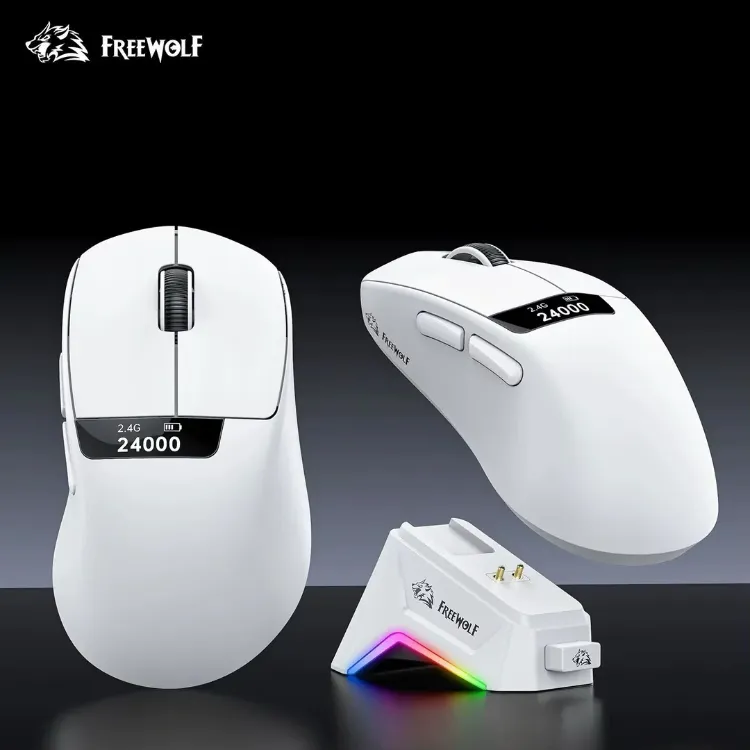 Freewolf A7 Kablosuz Dijtal Ekranlı Oyuncu Mouse