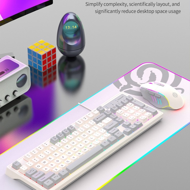 KM800 98 Tuşlu Kablolu RGB Oyuncu Klavyesi ve Fare Seti