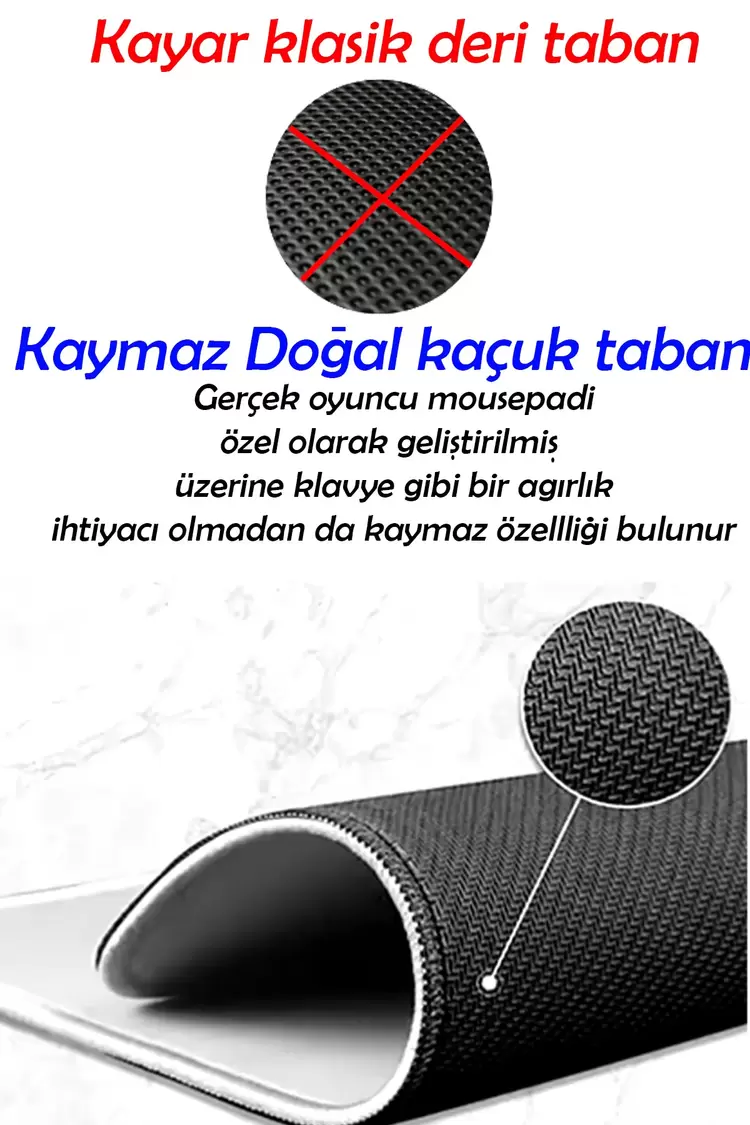 90X40 XXL Kaymaz Taban Baskılı MousePad